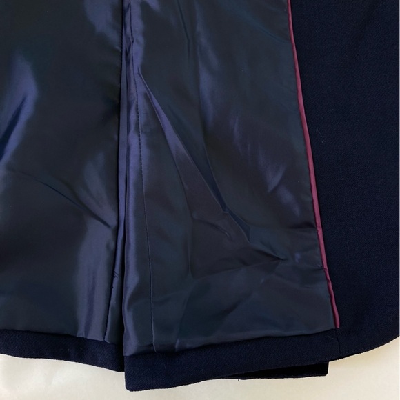 RSVP by Talbots Velvet Trimmed Wool Blend One Button Navy Blazer (Size 16P) - Picture 9 of 13